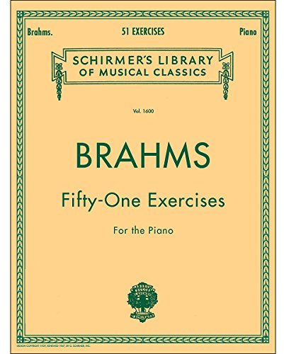 Johannes Brahms Fifty-One Exercises For The Piano Pf