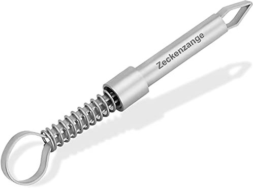 InstrumenteNRW Zeckenzange aus Edelstahl - Silber, Modern, 8.5 cm