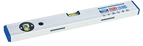 'rabo magnétique à bulle en aluminium professionnel M Réglable, antichoc, anodisé naturel, précision 0,5 mm/m, poids 630 g/m, longueur 180 cm