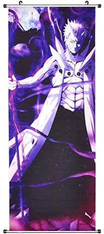 CoolChange Großes Anime Rollbild/Kakemono aus Stoff Poster, 100x40cm, Motiv: Obito Uchiha
