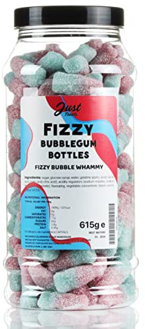 Fizzy Bubblegum Bottles Gift Jar from The A-Z Retro Sweet Shop Collection