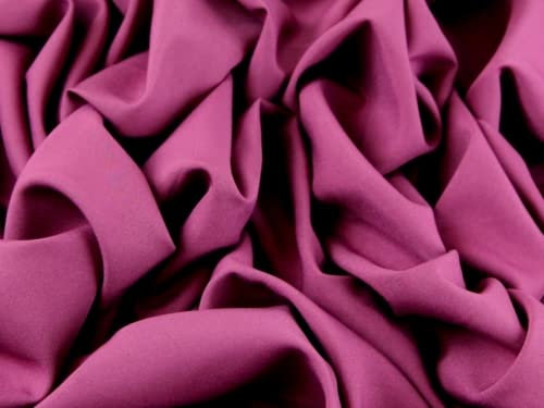 Soft Touch Polyester Crepe Kleid Stoff Raspberry Pink – Meterware