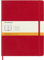 Moleskine Klassisches Notizbuch, Liniertes Notizbuch, Weicher Einband und Elastischer Verschluss, Größe XL 19 x 25 cm, Farbe Scharlachrot, 192 Seiten