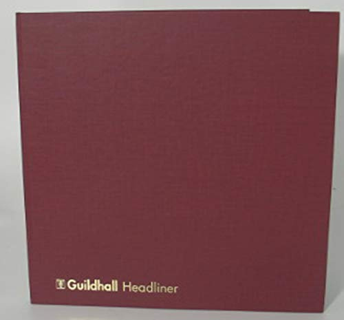 Exacompta - Ref 58/4-16Z - Guildhall - Headliner Case bound Hardback Account Book,298x305mm, 4 Debit and 16 Credit Column, 80 Pages, Burgundy Vinyl Cover, Traditionally Sewn,29.8 x 30.5 cm