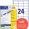 AVERY Zweckform 3658-200 Adressaufkleber (4.800 plus 480 Klebeetiketten extra, 64,6x33,8mm auf A4, bedruckbare Absenderetiketten, selbstklebende Adressetiketten mit ultragrip) 220 Blatt, weiß