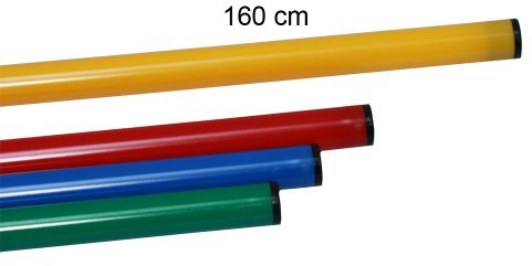 Boje Sport - Gymnastikstab für Koordinationstraining, Ausdauertraining, Sprinttraining, Slalomparcours, Trainingshilfe - 160 cm (2 x 80 cm mit Steckverbindung) - Farbe: gelb