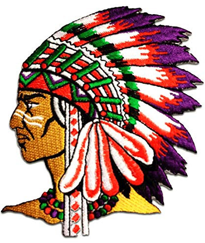 Catch the Patch Indianer Häuptling - (Größe: 7,5 x 6,3 cm) – Kultige Aufnäher zum Aufbügeln & Aufnähen – Für Jacken, Rucksäcke, Shirts & Cosplay – Ein Must-have für DIY-Fans