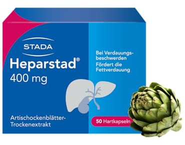 STADA Heparstad 400 mg Hartkapseln bei Verdauungsbeschwerden, 50 Stück