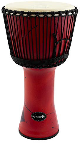 World Rhythm MDJ003-RD Ziegenleder PVC Djembe Trommel 30,5 cm (12 Zoll) rot