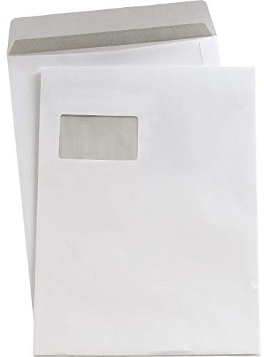 1.000 Versandtaschen Mega-Sparpackung C4 sk weiß mit Fenster 90 g/qm Inh. 1.000 (4x 250)