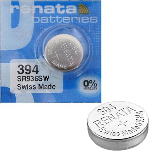 Renata Batteria per orologio da polso, realizzata in Svizzera, batteria all'ossido di argento, priva di mercurio, 1,55 V, lunga durata, 2 pezzi