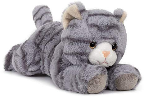 Unbekannt Stofftier Katze 28 cm, grau, Kuscheltiere Plüschtiere Katzen Kätzchen Kater Haustiere Tiere