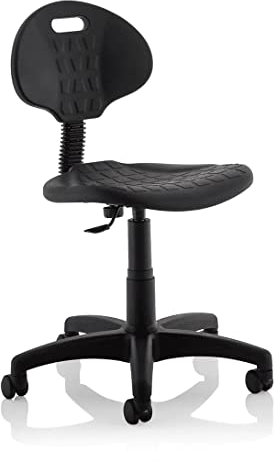Dynamic OP000088 Malaga Task Wipe Clean Operator Polyurethane Chair Without Arms - Black