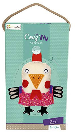 Avenue Mandarine 52652O Puppe Little Couz'In Nähsets (ideal für Kinder ab 6 Jahren) 1 Stück Zoé das Huhn, Zoé La Henne