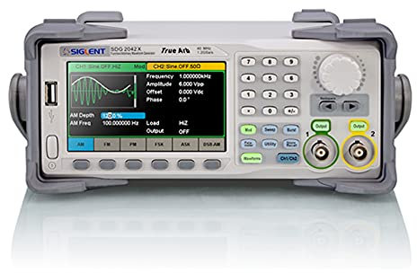 SIGLENT Serie SDG2000X Función/Generador de Forma de Onda Arbitraria, 2 Canal, 80 MHz Frecuencia de Salida Máxima, 8 pts-8 Mpts Longitud de Onda