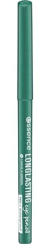 essence cosmetics LONG-LASTING eye pencil, Kajal, 18 Stunden Halt, wasserfest, Nr. 12 i have a green, grün, definierend, langanhaltend, vegan, wasserfest, Mikroplastik Partikel frei (0,28g)