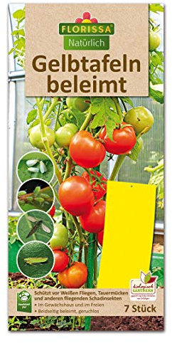 Florissa Gelbtafeln/Leimtafeln insektizidfrei (7 Stück) 11cm x 22cm
