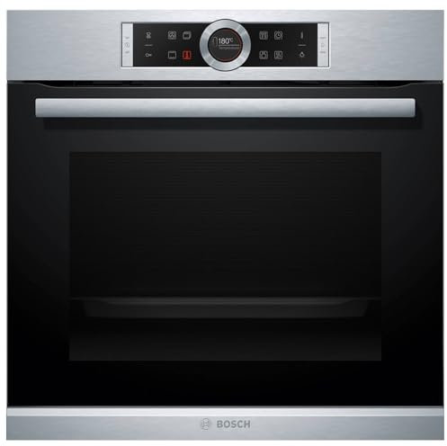 Bosch HBG635NS1 - Horno (Horno eléctrico, 71 L, 3650 W, 71 L, 3650 W, 30-300 °C), Asistente de limpieza, Sin bloqueo electrónico, Negro/Inox