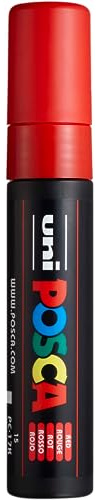 Posca Marker 17K in Red, Posca Pens for Art Supplies, School Supplies, Rock Art, Fabric Paint, Fabric Markers, Paint Pen, Art Markers, Posca Paint Markers