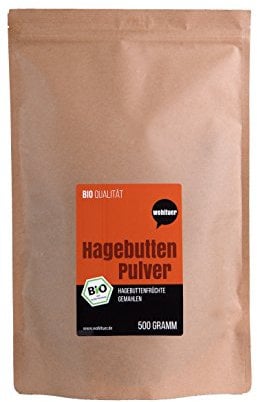 Wohltuer Bio Hagebuttenpulver (500 g) | Regelmäßige laboranalytische Kontrollen | Besonders wirkstoffreich in Rohkostqualität | Ganze Bio Hagebutten gemahlen | Frei von Zusätzen