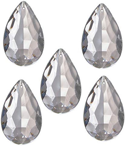 5X Antik Kristall Pfauenauge h 50mm Crystal -M- ~ Kronleuchter Lüster Candelaber