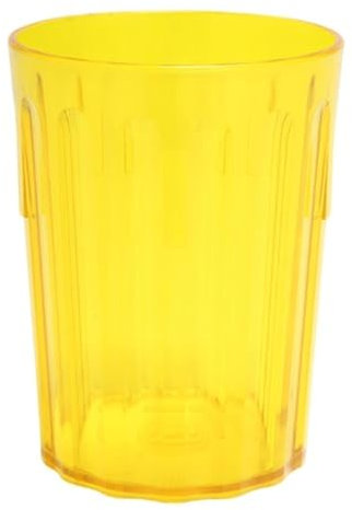 Harfield Translucent Yellow Tumblers 250ml/25cl (Pack of 4) HQ Unbreakable Reusable Polycarbonate Cups