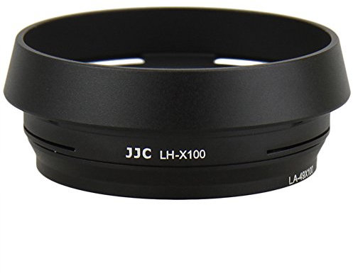 JJC LH-JX100 Schwarz Gegenlichtblende (Sonnenblende, Streulichtblende) inkl. Adapterring für Fujifilm FinePix X100 X100S X100T ersetzt LH-X100