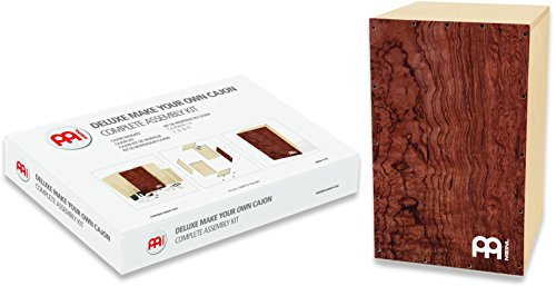 Meinl Percussion Deluxe Cajon Bausatz - Große Trommelkiste zum selber Bauen - inkl. Werkzeug - Schlagfläche Burl Wood (DMYO-CAJ-BU)