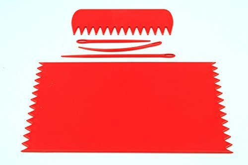 RED Weaving Loom Board Frame 95 x 160mm with Comb & Needles. Ideal for Making Phone Socks etc. Instructions Included (S7381) Free UK Postage
