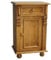 Casa Padrino Jugendstil Nacht Schrank Kommode mit Schublade und Schrankfach - Landhaus Shabby Chic Möbel - Massivholz Nachtschränkchen Barock, Farbe:Holzfarben