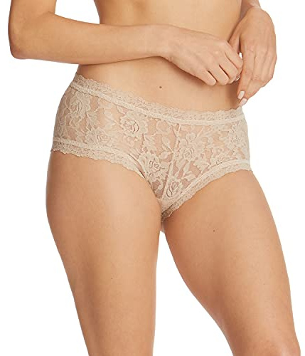 Hanky Panky Signature Lace Boyshorts Panty, MEDIUM, Chai/Beige
