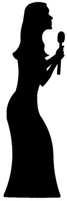 Star Cutouts SC107 Singer Silhouette – Cardboard Cutout | Great for Music-Themed Parties, Displays & Stage Décor