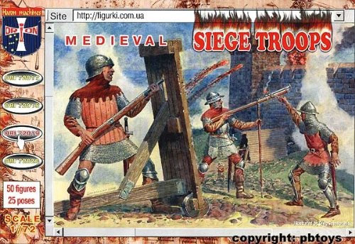 Orion ORI72019 - Medival Siege Crew and handgunners, Plastikmodellbau