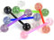 Lot 7 Piercings Langue GIADA Flexible Bioflex Paillettes Barbell LOVEPIERCING