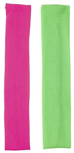 W WIDMANN MILANO Party Fashion - Neon Stirnband, 2er Set, Schweißband, 80er Jahre, Trainingsanzug, Aerobic Outfit, Faschingskostüme
