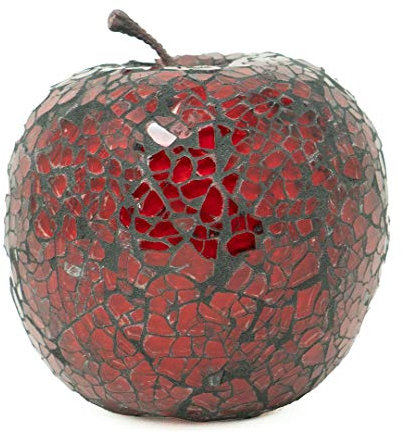 Mosaic Glass Apple (Red) Home Decorative Decor Fruit Display Piece Gift
