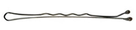 Comair 3150144 Haarklemmen PF 500 Stück Pretty Fashion gewellt, 48 mm, braun