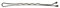 Comair 3150144 Haarklemmen PF 500 Stück Pretty Fashion gewellt, 48 mm, braun