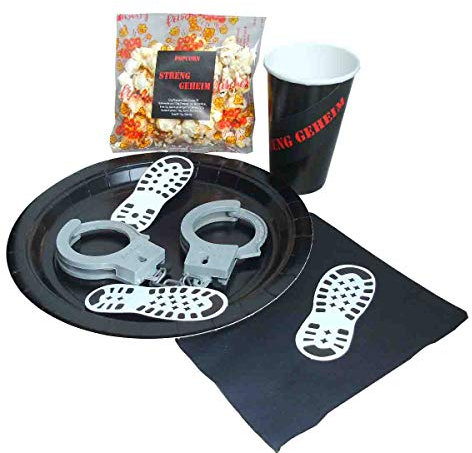 Partyset Agenten und Detektive für 8 Kinder // Agenten-Partyset