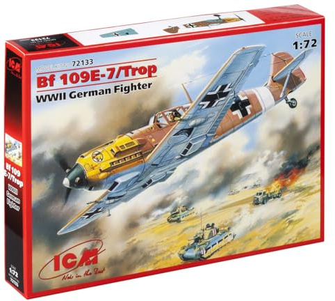 ICM 1:72 - Messerschmitt Bf 109E-7/Trop, WWII Fighter