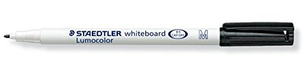 Staedtler Lumocolor 301Marker Pen White Black (Pack of 12