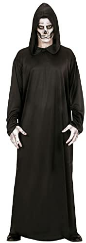 W WIDMANN MILANO Party Fashion - Costume da Mietitore, tunica nera, Tristo Mietitore, becchino, costumi di carnevale, Halloween