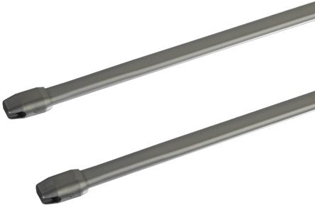 Liedeco Scheibenstange Standard, 11 mm Cafehausstange, 2 Stk silber matt, 100-180 cm ausziehbar
