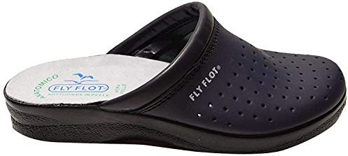 Ciabatte Sanitarie Anatomiche Uomo Blu Bianco Made in Italy Fly flot Bianche FLYFLOT Art 7264 (44, Blu)