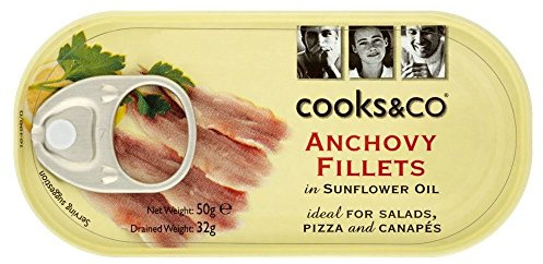 Köche & Co Sardellenfilets in Sonnenblumenöl (50 g) - Packung mit 2