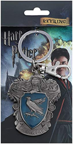 Monogram Harry Potter Porte-clés en étain avec blason de l'école Serdaigle Argenté