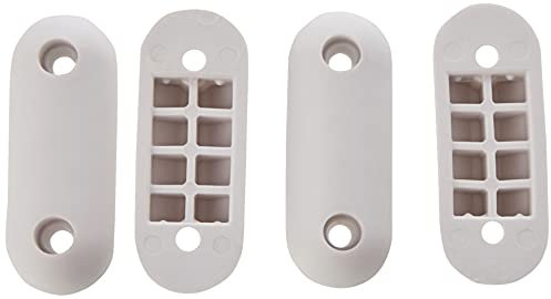 Merriway BH04469 (6 Pcs) Toilet WC Seat Buffer Set 4 x 60mm (2.1/2 inch) and 2 x 19mm (3/4 inch) Round White Rubber - Pack of 6 Pieces
