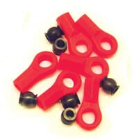 Rose Joints (6) Red W/Balls
