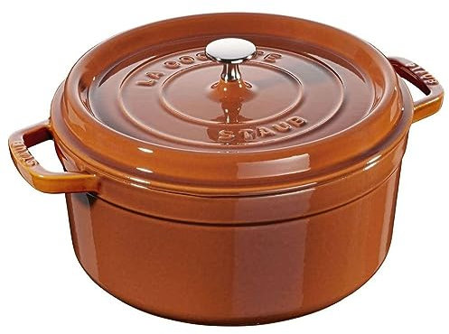 STAUB Cacerola/Cocotte de Hierro Fundido, 22 cm de Diámetro, 2,6 L, Canela