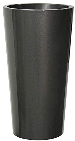 EURO3PLAST Pflanzenkübel Tuit, Durchmesser 40 x 75 cm, anthrazit/grau